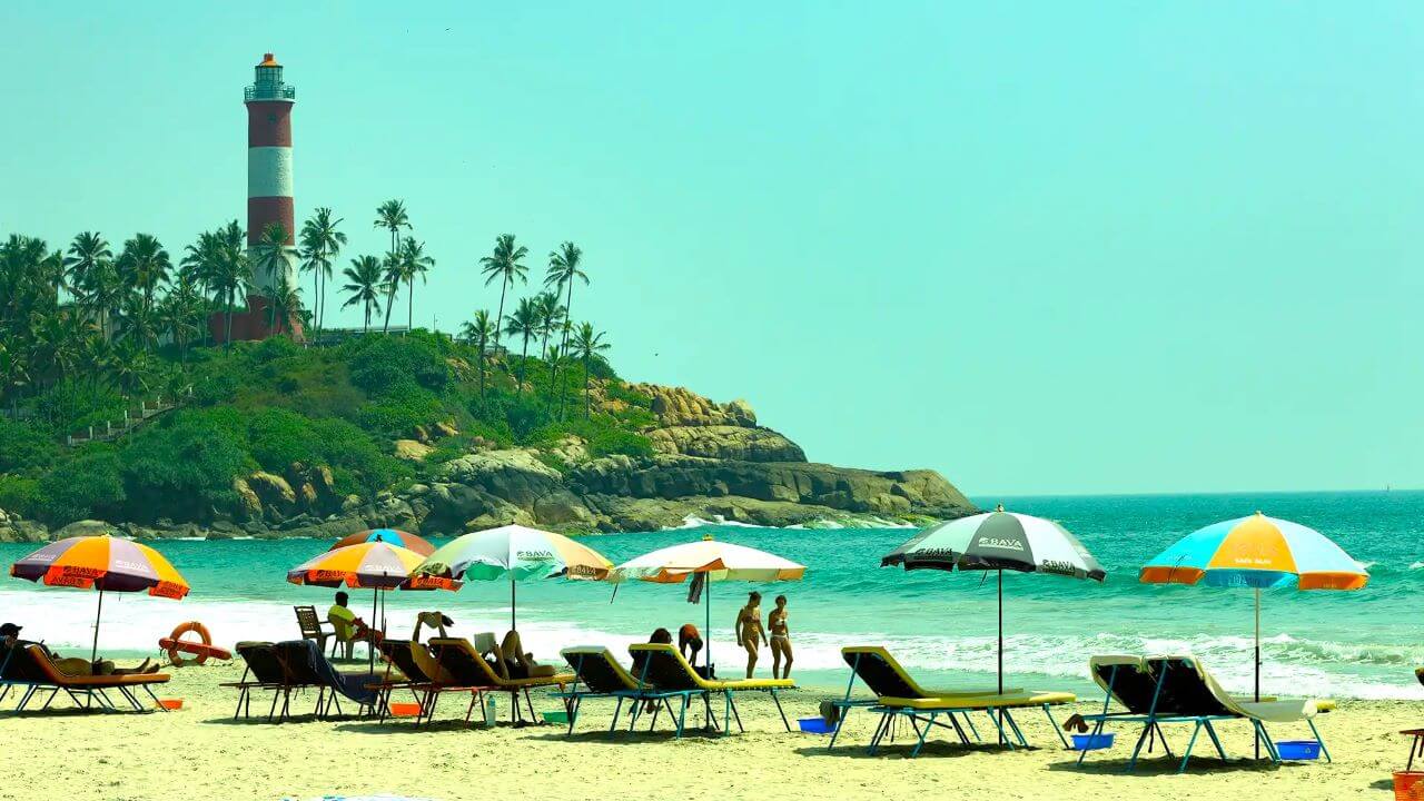 Lighthouse Beach in Kovalam